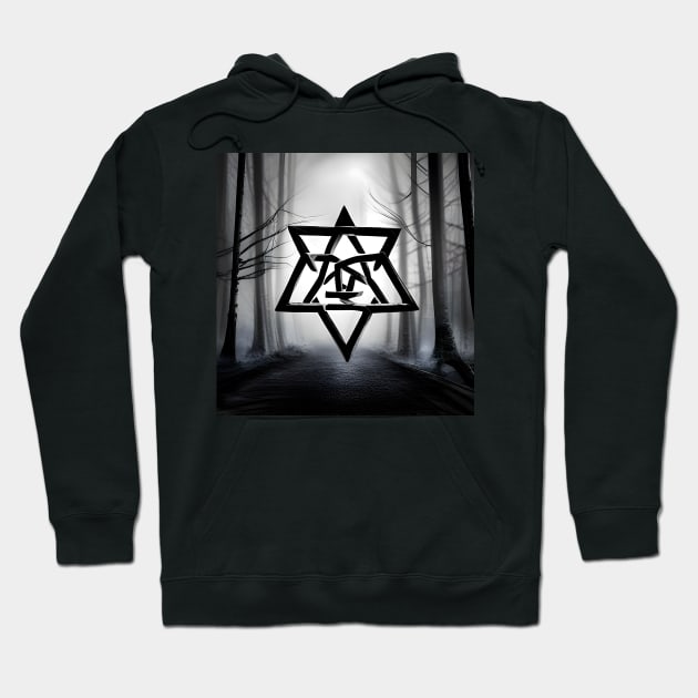 Hexagram - Creepy Grey Forest Hoodie by bananati